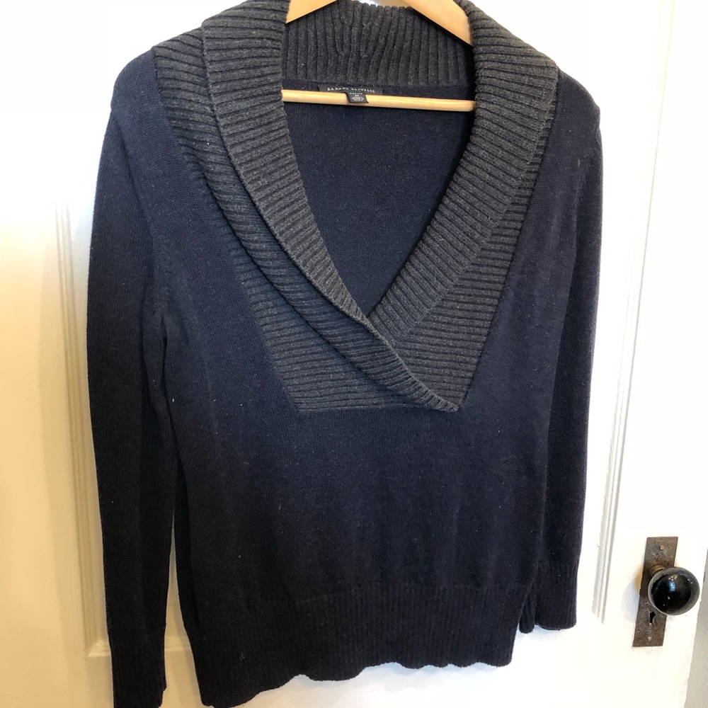 Navy and grey sweater